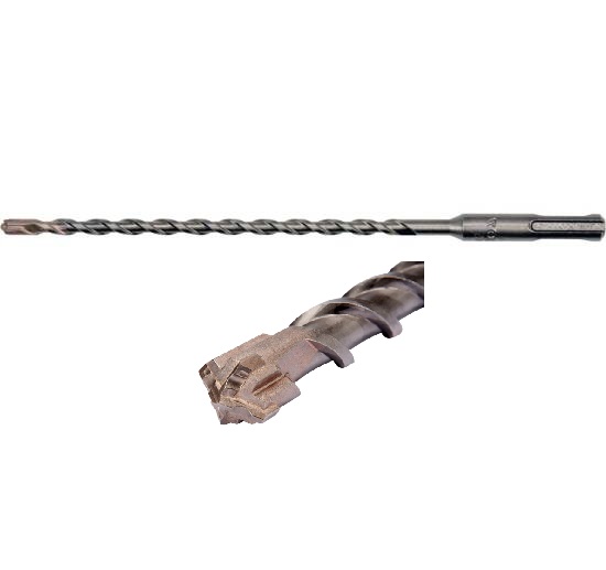 Свердло по залізобетону YATO : SDS+ Premium, "Х"-тип, Ø= 6 х 210 мм, 4 різальні пруги / Код товару: YT-41942